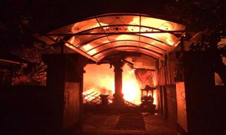 Kebakaran di jalan Gatsu IV sebelah utara hotel Niki Denpasar
