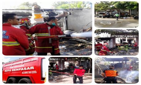 Kebakaran di jalan pelabuham benoa  denpasar