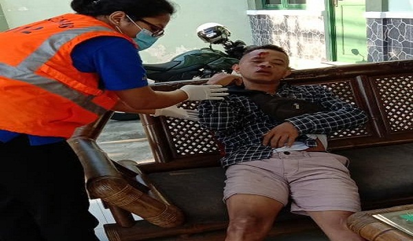 Kecelakaan Lalu Lintas di Jalan Raya Sesetan 