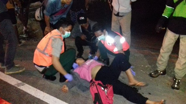 Kecelakaan Lalu Lintas di Jalan Bay Pass Ngurah Rai Simpang Padang Galak