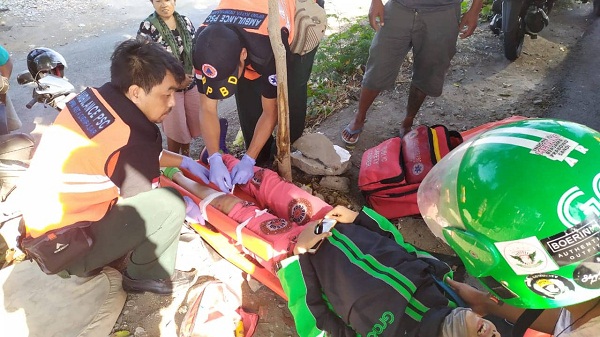 Kecelakaan Lalu Lintas di Jalan Bay Pass Ngurah Rai Simpang Matahari Terbit
