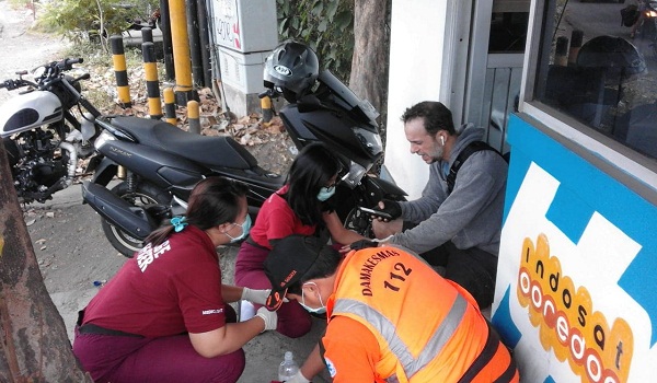 Kecelakaan Lalu Lintas di Jalan Hangtuah Simpang Tukad Nyali