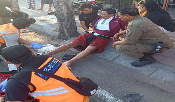 Kecelakaan Lalu Lintas di Jalan Hangtuah Sanur