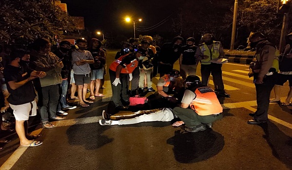 Kecelakaan Lalu Lintas di Jalan Bay Pass Ngurah Rai