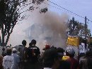 Rumah Bedeng di Br. Gaduh Terbakar dan merembet menghanguskan atap Rumah Lantai II di sebelahnya