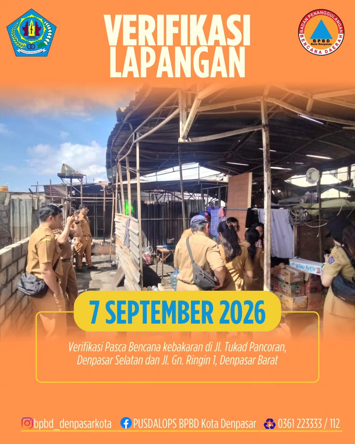 Verifikasi Lapangan di 2 Tempat Kebakaran